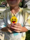 Smiling Emoji – “Lost? Just Smile!” Kids Safety Necklace & QR Tag for Keys, Bags & More